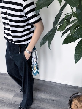 「kutir（クティール）のアイテム（ベルト）」を使った、どるうぇんさん（メンズ・177cm）の夏コーディネート