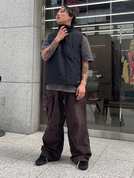 「原宿」｜「アイテム（Tシャツ/カットソー）」を使った、natsushiさん（メンズ・175cm）の秋コーディネート