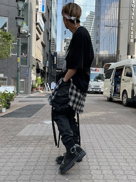 「A4A（エーフォーエー）のアイテム」を使った、natsushiさん（メンズ・175cm）の春コーディネート