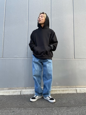 「原宿」｜「アイテム（パーカー）」を使った、natsushiさん（メンズ・175cm）の秋コーディネート