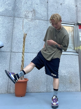 「A4A（エーフォーエー）のアイテム」を使った、natsushiさん（メンズ・175cm）の夏コーディネート