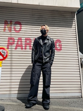 「DANKE SCHON（ダンケシェーン）のアイテム（ジャケット/アウター、ブラック系）」を使った、natsushiさん（メンズ・175cm）の秋コーディネート