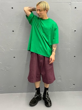 「A4A（エーフォーエー）のアイテム」を使った、natsushiさん（メンズ・175cm）の夏コーディネート