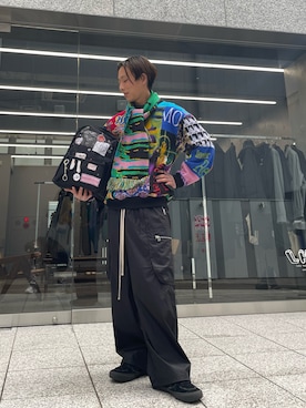 「原宿」｜「アイテム（カーゴパンツ）」を使った、natsushiさん（メンズ・175cm）の冬コーディネート