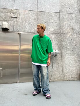 「A4A（エーフォーエー）のアイテム」を使った、natsushiさん（メンズ・175cm）の夏コーディネート