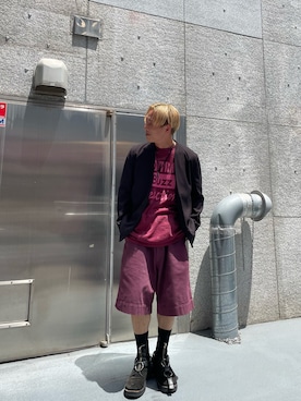 「DANKE SCHON（ダンケシェーン）のアイテム（ノーカラージャケット）」を使った、natsushiさん（メンズ・175cm）の夏コーディネート