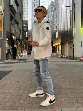 「A4A（エーフォーエー）のアイテム（スウェット）」を使った、natsushiさん（メンズ・175cm）の冬コーディネート
