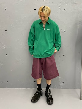 「DANKE SCHON（ダンケシェーン）のアイテム（スウェット）」を使った、natsushiさん（メンズ・175cm）の夏コーディネート
