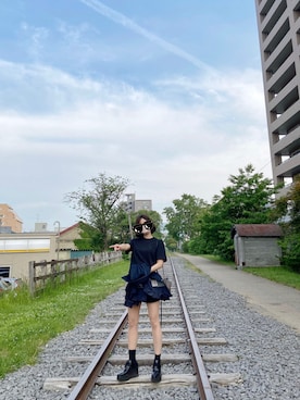 「STELLA McCARTNEY（ステラマッカートニー）のアイテム（ローファー）」を使った、ほさん（レディース・162cm）の夏コーディネート