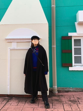 「AZUL by moussy（アズールバイマウジー）のアイテム（その他アウター）」を使った、@_eさん（レディース・152cm）の冬コーディネート