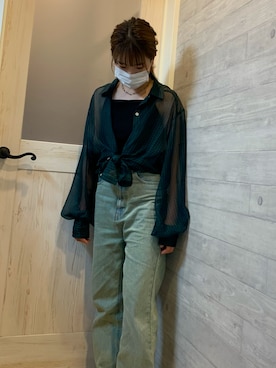 「JUEMI（ジュエミ）のアイテム（アクセサリー）」を使った、@_eさん（レディース・152cm）の夏コーディネート