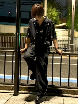 「アイテム（カーゴパンツ）」を使った、カゲロウさん（メンズ・174cm）の秋コーディネート