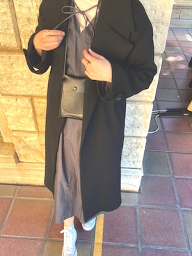 unided tokyo サイドスリットビッグカラーコート サイドスリットビックカラーコートを使った人気ファッション