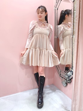 「LILICIOUS」｜「アイテム（ワンピース/ドレス）」を使った、ゆずさん（レディース・155cm）の秋コーディネート