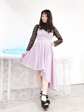 「LILICIOUS」｜「アイテム（ワンピース/ドレス）」を使った、ゆずさん（レディース・155cm）の春コーディネート