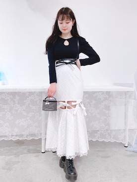 「リルリリー」｜「アイテム（アクセサリー）」を使った、ゆずさん（レディース・155cm）の秋コーディネート