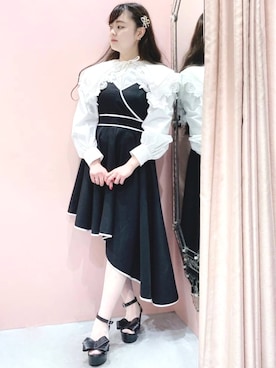 「LILICIOUS」｜「アイテム（ワンピース/ドレス）」を使った、ゆずさん（レディース・155cm）の春コーディネート