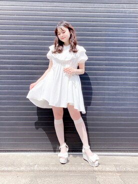 「LILICIOUS」｜「アイテム（ワンピース/ドレス）」を使った、ゆずさん（レディース・155cm）の夏コーディネート