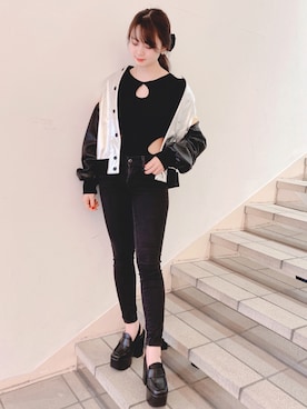 「lilLilly（リルリリー）のアイテム」を使った、ゆずさん（レディース・155cm）の秋コーディネート