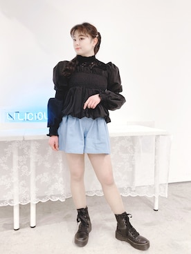 「アイテム（ヘアピン）」を使った、ゆずさん（レディース・155cm）の冬コーディネート