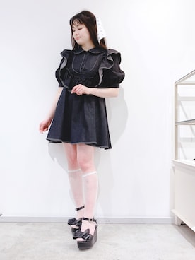 「LILICIOUS」｜「アイテム（ワンピース/ドレス）」を使った、ゆずさん（レディース・155cm）の春コーディネート