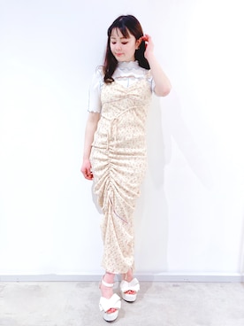 「LILICIOUS」｜「アイテム（ワンピース/ドレス）」を使った、ゆずさん（レディース・155cm）の春コーディネート