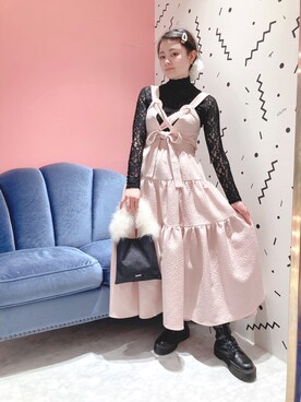 「アイテム（ヘアピン）」を使った、ゆずさん（レディース・155cm）の秋コーディネート