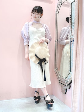 「LILICIOUS」｜「アイテム（ワンピース/ドレス）」を使った、ゆずさん（レディース・155cm）の夏コーディネート