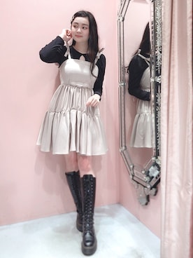 「アイテム（ヘアピン）」を使った、ゆずさん（レディース・155cm）の秋コーディネート