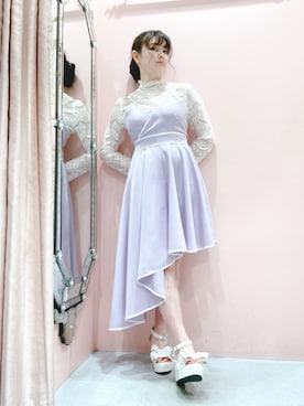 「LILICIOUS」｜「アイテム（ワンピース/ドレス）」を使った、ゆずさん（レディース・155cm）の春コーディネート