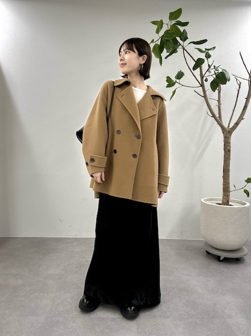 Omekashi ダブルフェイスPコート ベージュ Omekashi ダブルフェイスPコート ベージュ Omekashi（オメカシ