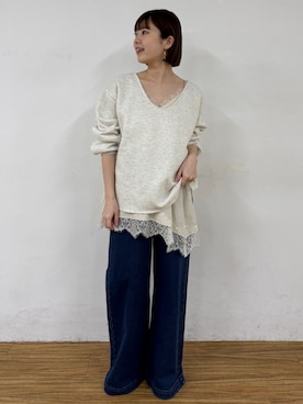 「アイテム（スウェット）」を使った、yuinaさん（レディース・159cm・20代）の冬コーディネート