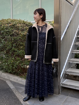 「アイテム（ワンピース）」を使った、yuinaさん（レディース・159cm・20代）の秋コーディネート