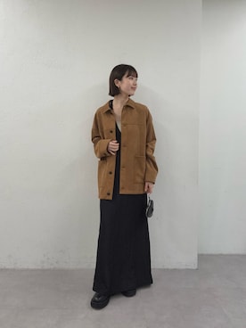 「アイテム（スリッポン）」を使った、yuinaさん（レディース・159cm）の秋コーディネート