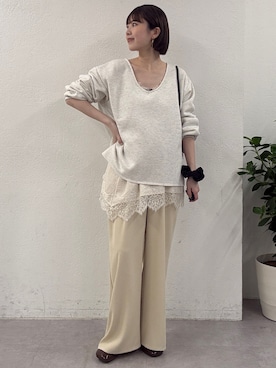 「アイテム（その他ヘアアクセサリー）」を使った、yuinaさん（レディース・159cm）の冬コーディネート