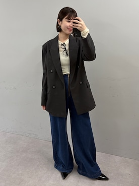 「アイテム（テーラードジャケット）」を使った、yuinaさん（レディース・159cm・20代）の冬コーディネート