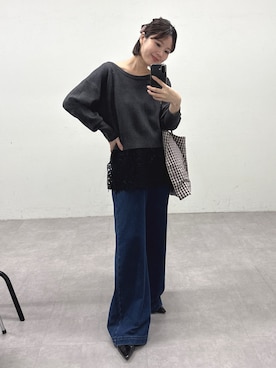 「アイテム（キャミソール）」を使った、yuinaさん（レディース・159cm）の秋コーディネート