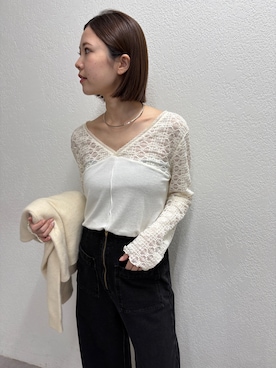 「アイテム（チョーカー）」を使った、yuinaさん（レディース・159cm・20代）の秋コーディネート