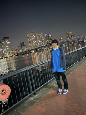 「UNDEFEATED （アンディフィーテッド）のアイテム（Tシャツ/カットソー）」を使った、タイキさん（メンズ・186cm）の冬コーディネート