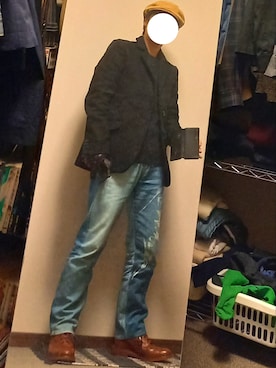 「doublet（ダブレット）のアイテム（パンツ）」を使った、ダイテンさん（メンズ・174cm）の冬コーディネート