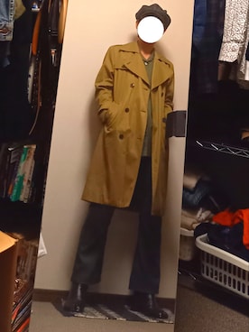 「Paul Smith（ポールスミス）のアイテム（トレンチコート）」を使った、ダイテンさん（メンズ・174cm）の秋コーディネート