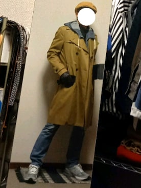 「Paul Smith（ポールスミス）のアイテム（トレンチコート）」を使った、ダイテンさん（メンズ・174cm）の冬コーディネート