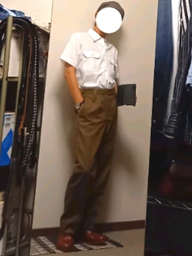 「レザーブーツ」｜「アイテム（ハンチング/ベレー帽）」を使った、ダイテンさん（メンズ・174cm）の夏コーディネート