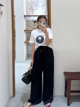 「LOUNGEDRESS（ラウンジドレス）のアイテム」を使った、linaさん（レディース・156cm）の夏コーディネート