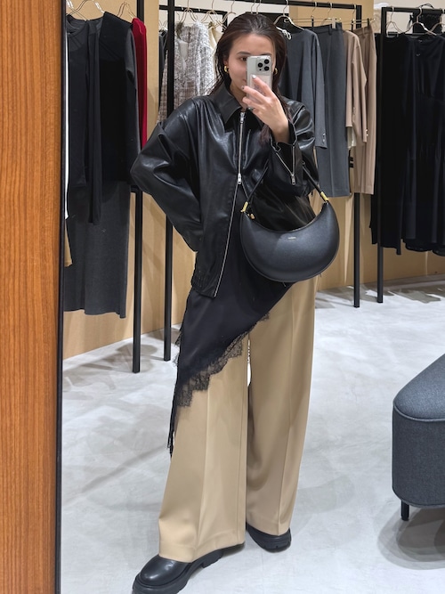 ラウンジドレス　レースサテンキャミソール サテンレースアシメキャミ（シャツ/ブラウス）｜LOUNGEDRESS（ラウンジ