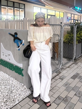 「LOUNGEDRESS（ラウンジドレス）のアイテム」を使った、linaさん（レディース・156cm）の夏コーディネート