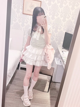 「アイテム（サンダル）」を使った、n ❤︎さん（レディース・155cm）の夏コーディネート