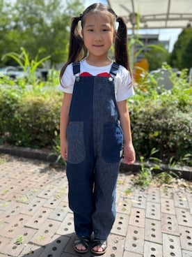 「こども ビームス（コドモビームス）のアイテム（サロペット/オーバーオール）」を使った、anさん（キッズ・110cm）の夏コーディネート