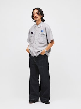 「JOURNAL STANDARD（ジャーナルスタンダード）の13オンス デニム 5ポケット キャノン パンツ（デニムパンツ、ブルー系）」を使った、syuさん（メンズ・174cm）の春コーディネート