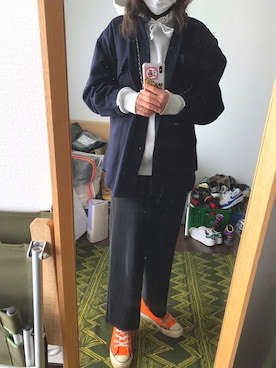 「H&M（エイチ・アンド・エム）のアイテム（その他パンツ）」を使った、ncncncさん（レディース・163cm）の秋コーディネート